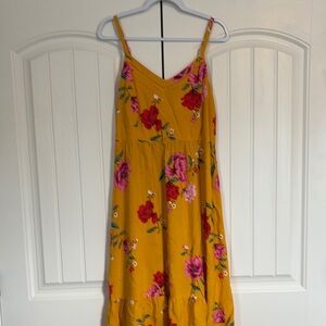 Old Navy Yellow Floral Maxi Sundress